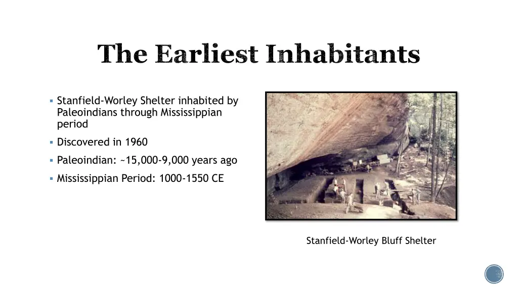 the earliest inhabitants