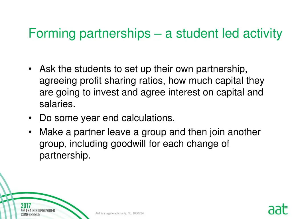 forming partnerships a student led activity