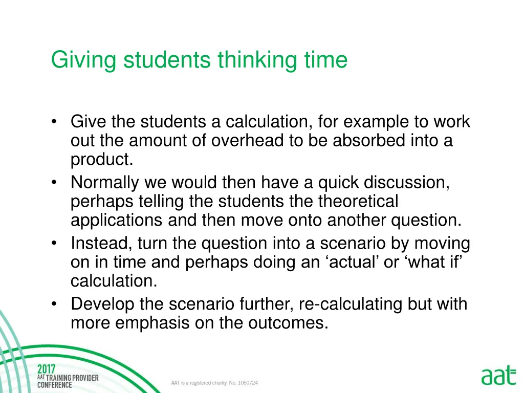 giving students thinking time