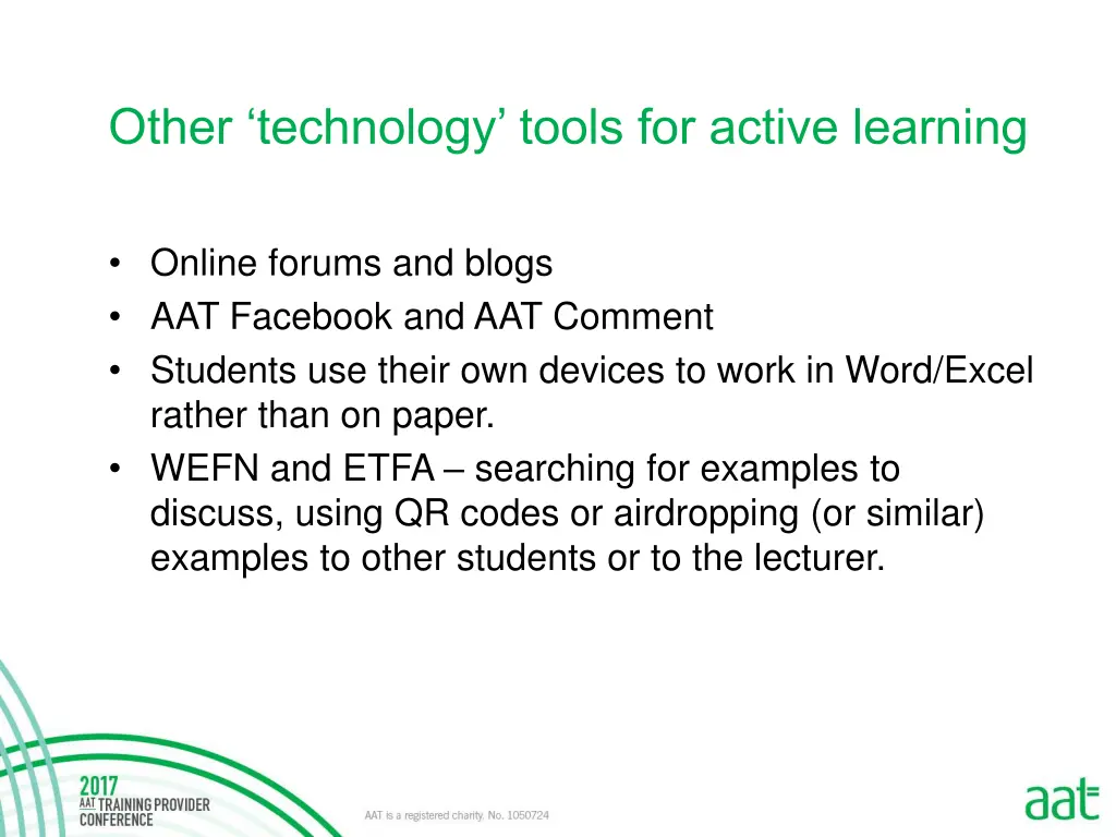 other technology tools for active learning 1