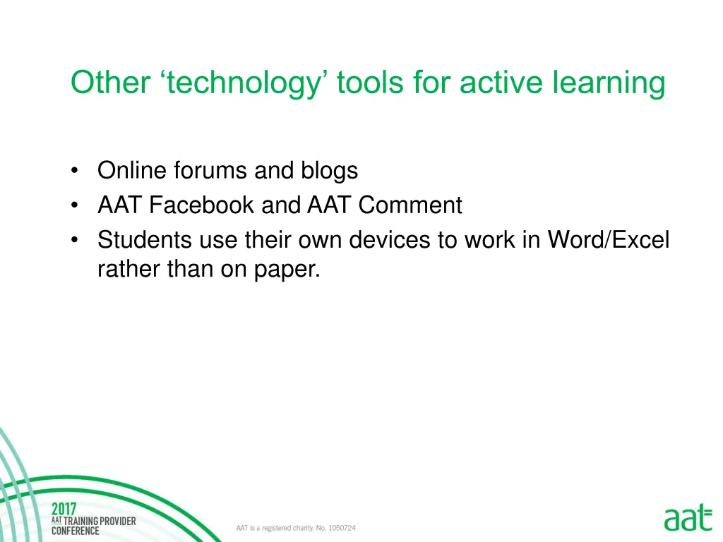 other technology tools for active learning