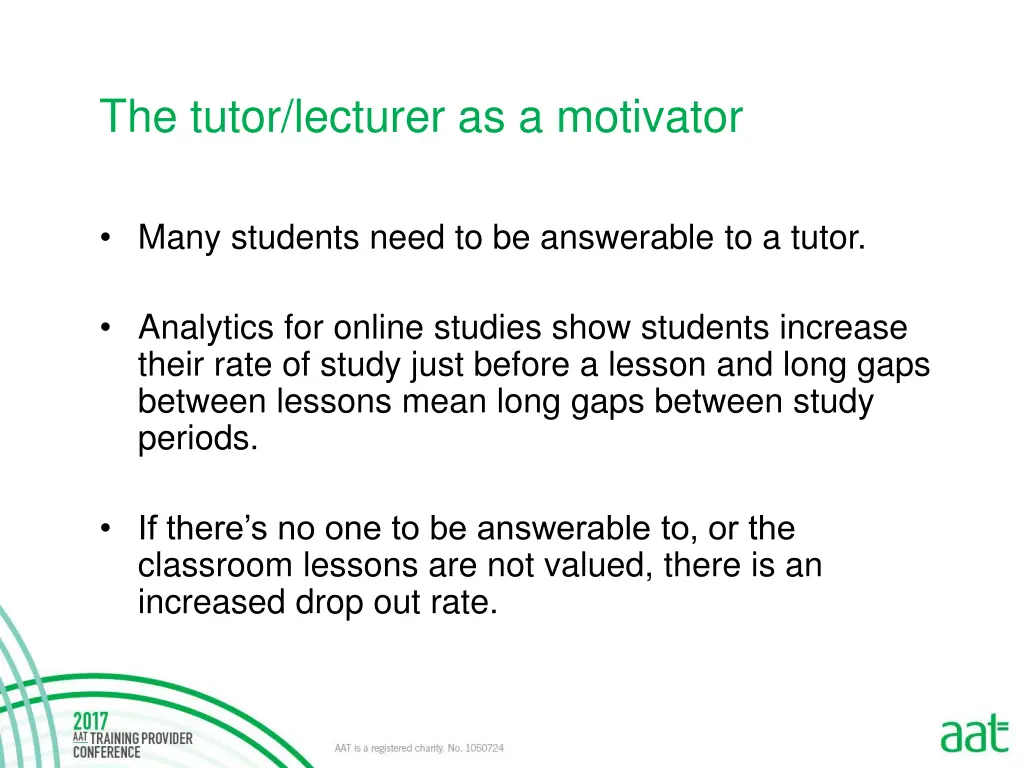 the tutor lecturer as a motivator 1