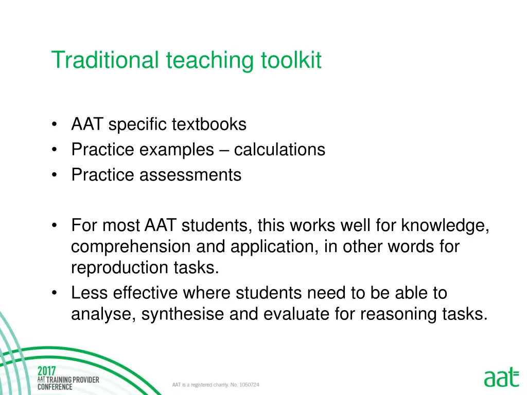 traditional teaching toolkit 2