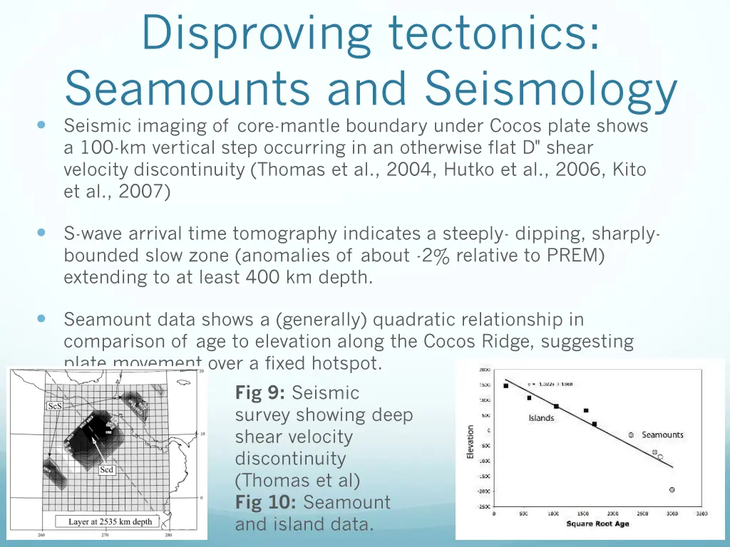 disproving tectonics seamounts and seismology