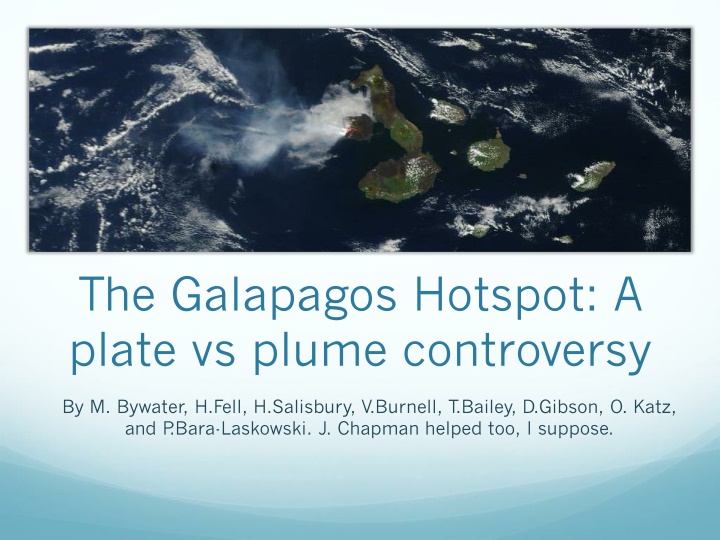 the galapagos hotspot a plate vs plume controversy