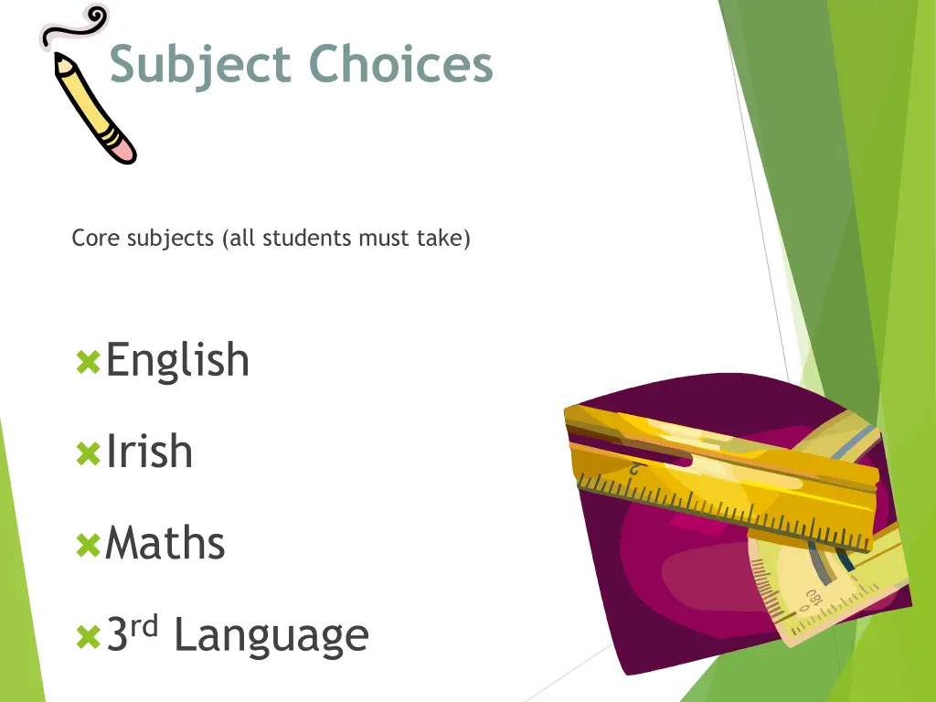 subject choices