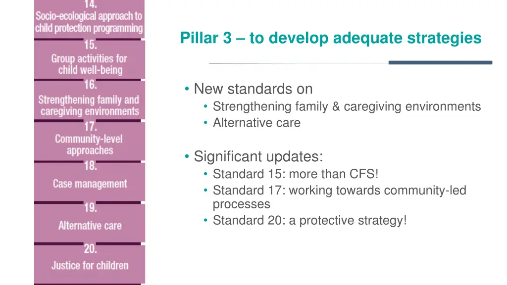 pillar 3 to develop adequate strategies 1