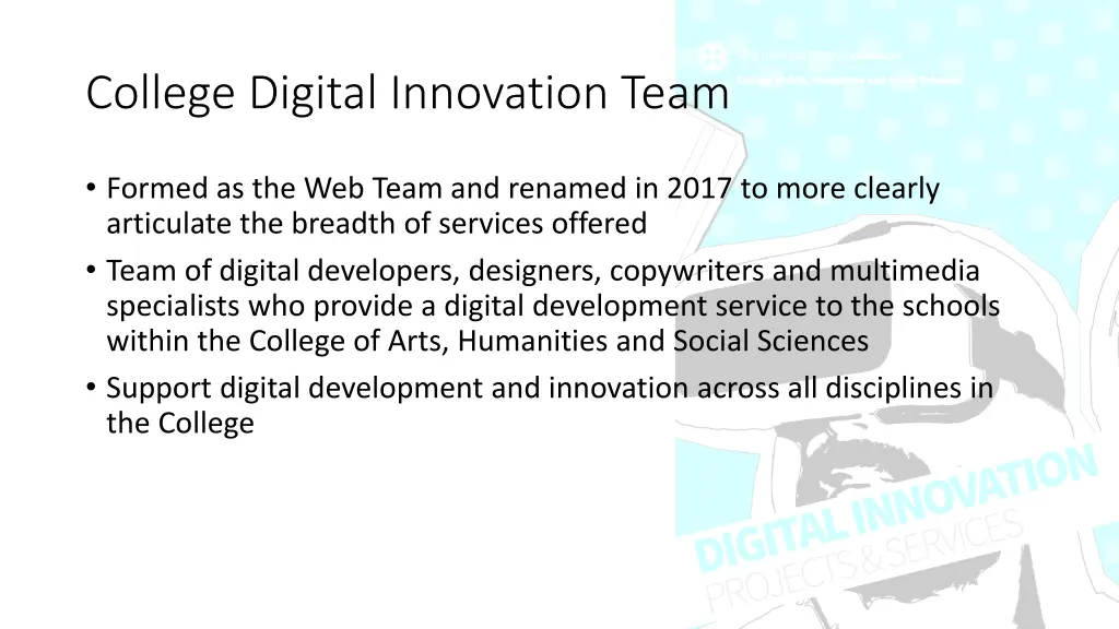 college digital innovation team