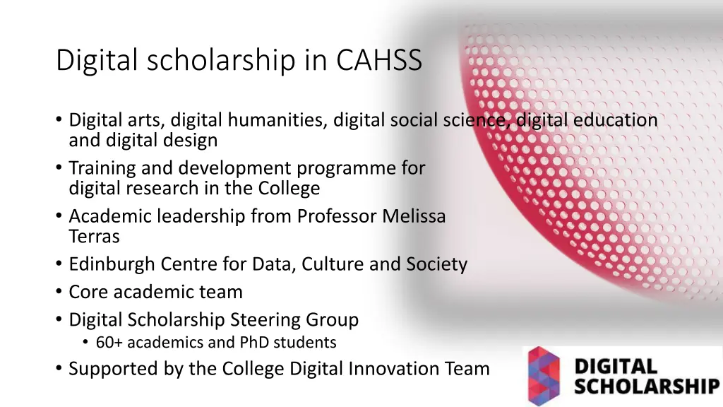 digital scholarship in cahss