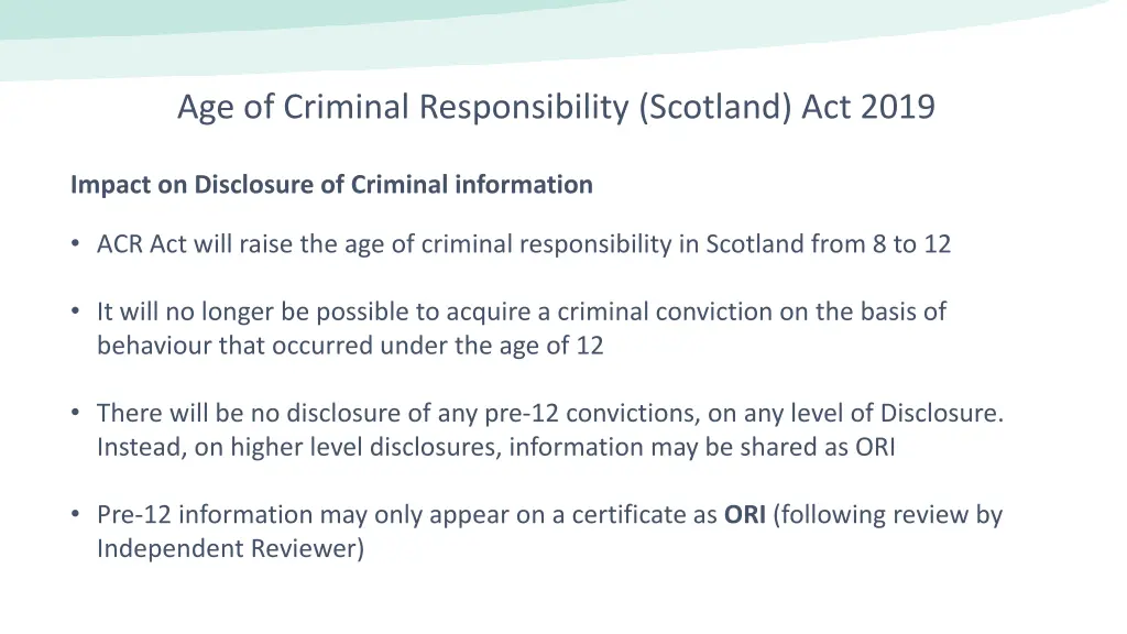 age of criminal responsibility scotland act 2019