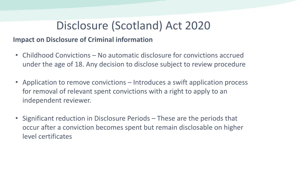 disclosure scotland act 2020 impact on disclosure