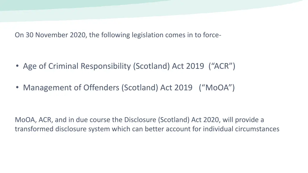 on 30 november 2020 the following legislation