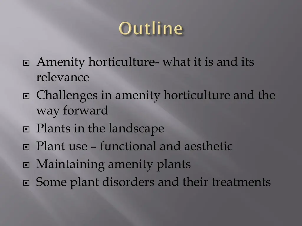 amenity horticulture what it is and its relevance