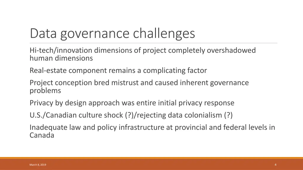 data governance challenges