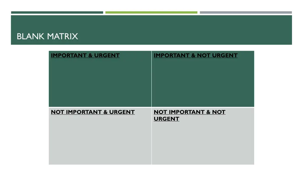 blank matrix