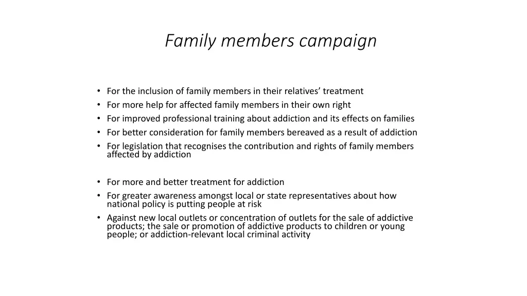 family members campaign