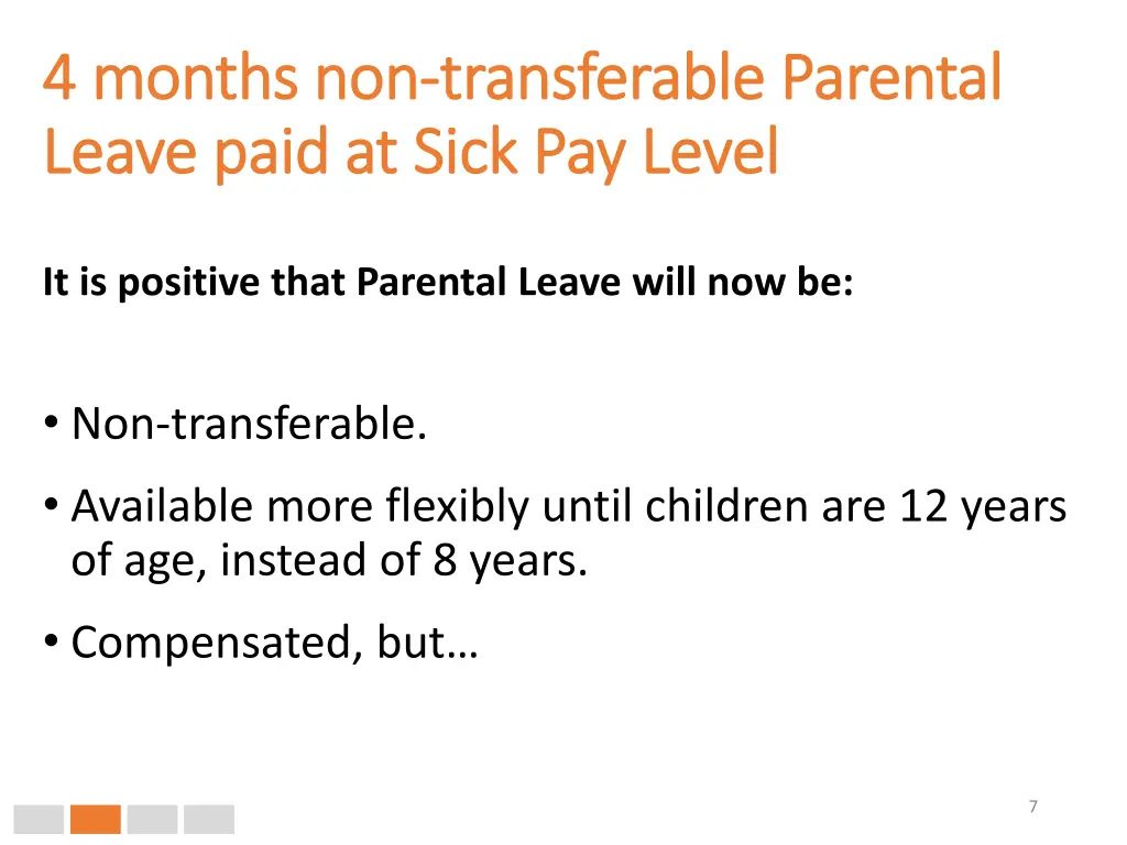 4 months non 4 months non transferable parental