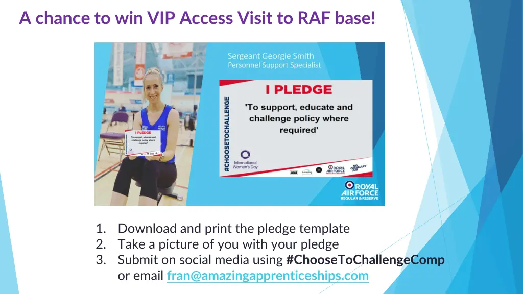 a chance to win vip access visit to raf base