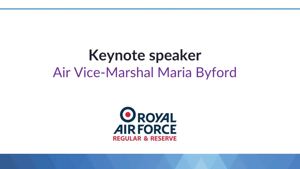 keynote speaker air vice marshal maria byford