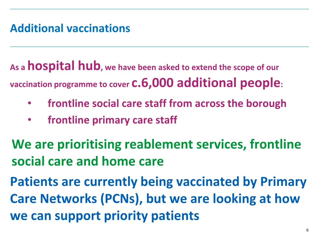 additional vaccinations