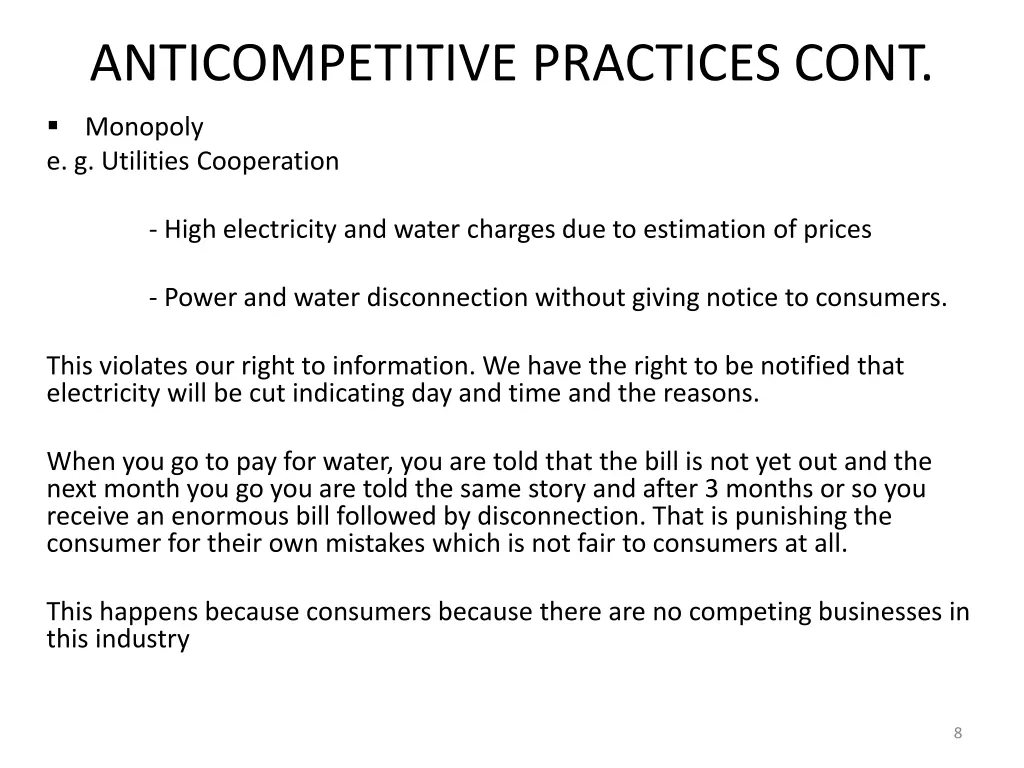 anticompetitive practices cont 1