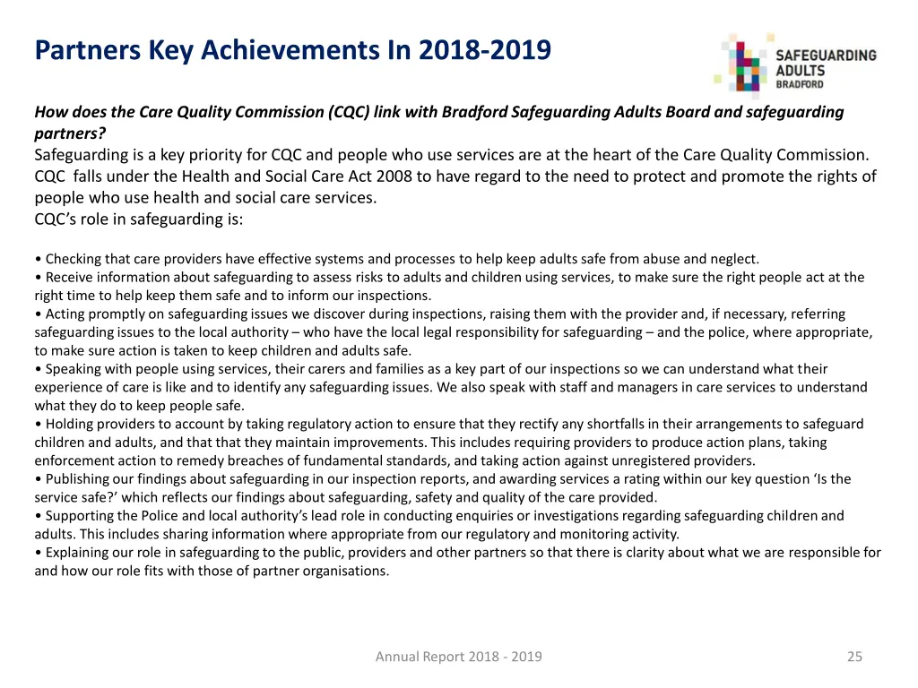 partners key achievements in 2018 2019