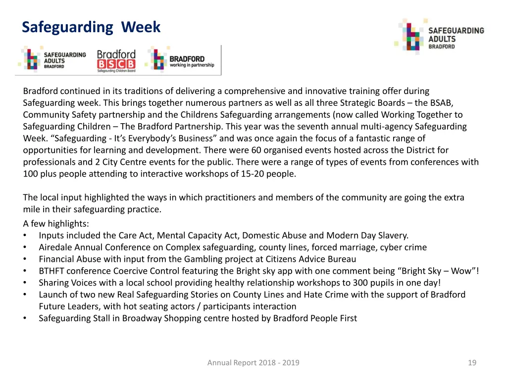 safeguarding week