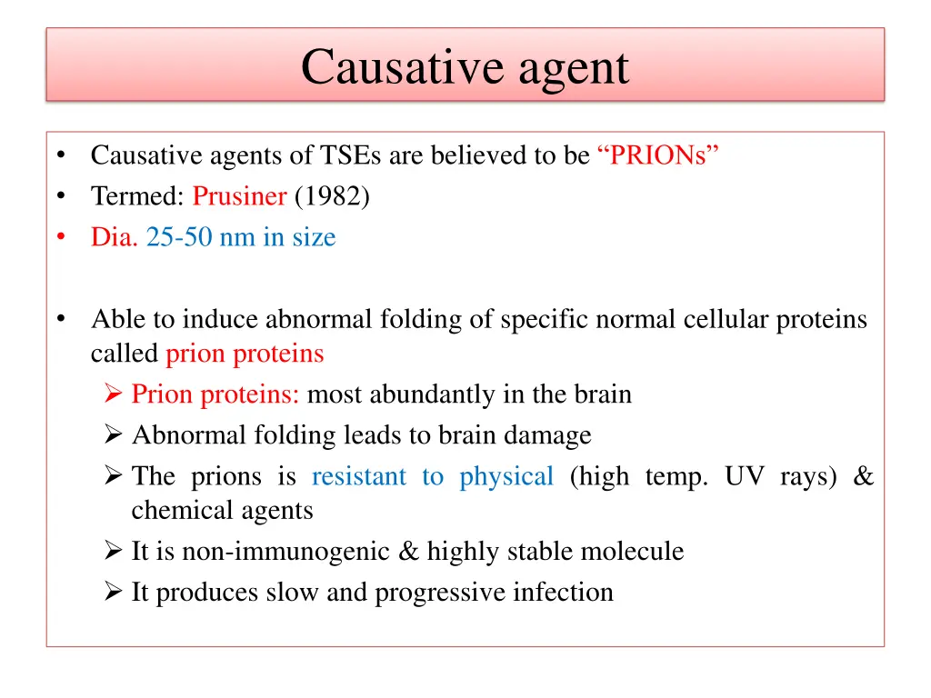 causative agent