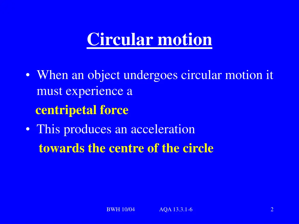 circular motion