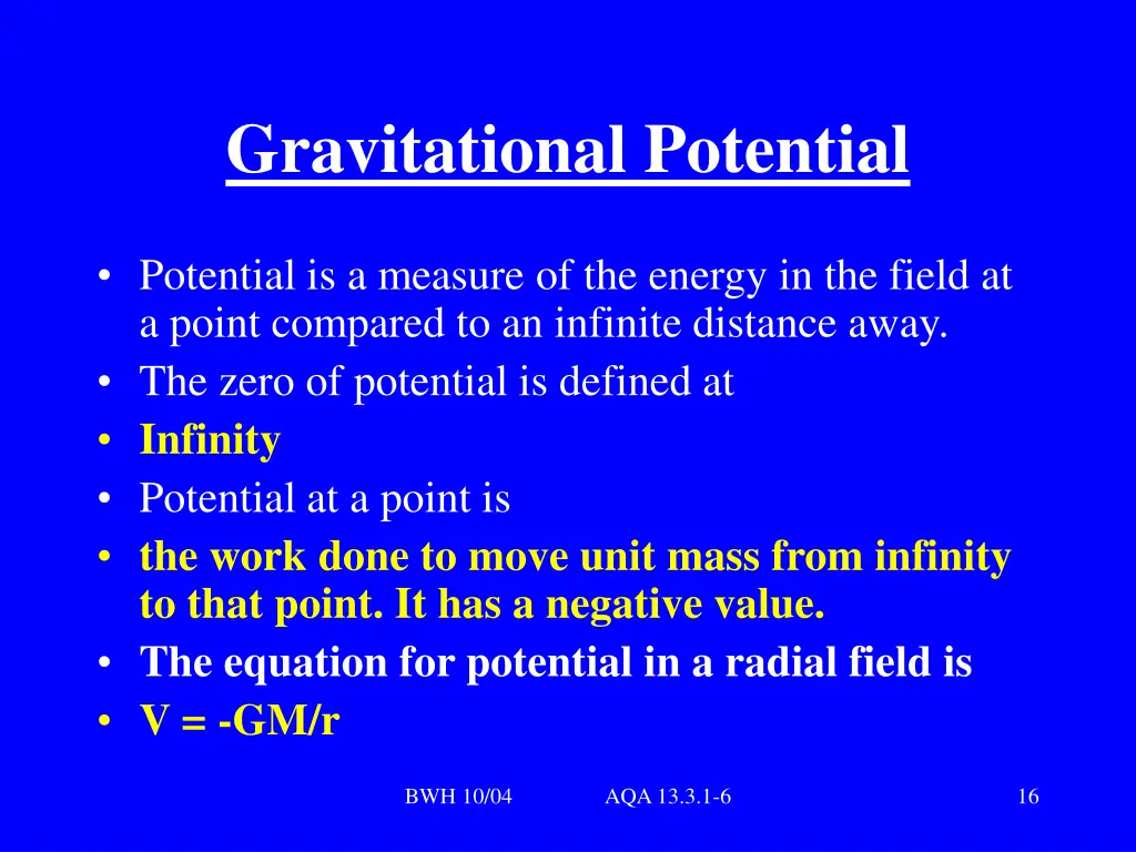 gravitational potential