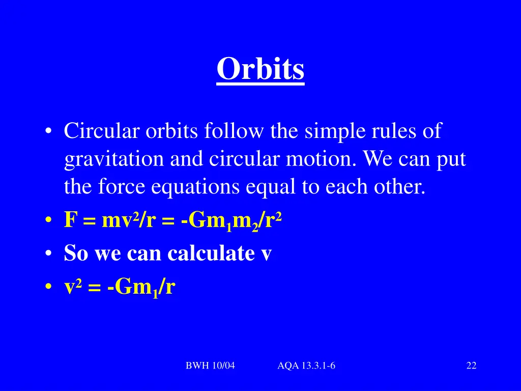 orbits