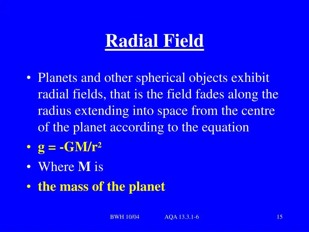 radial field