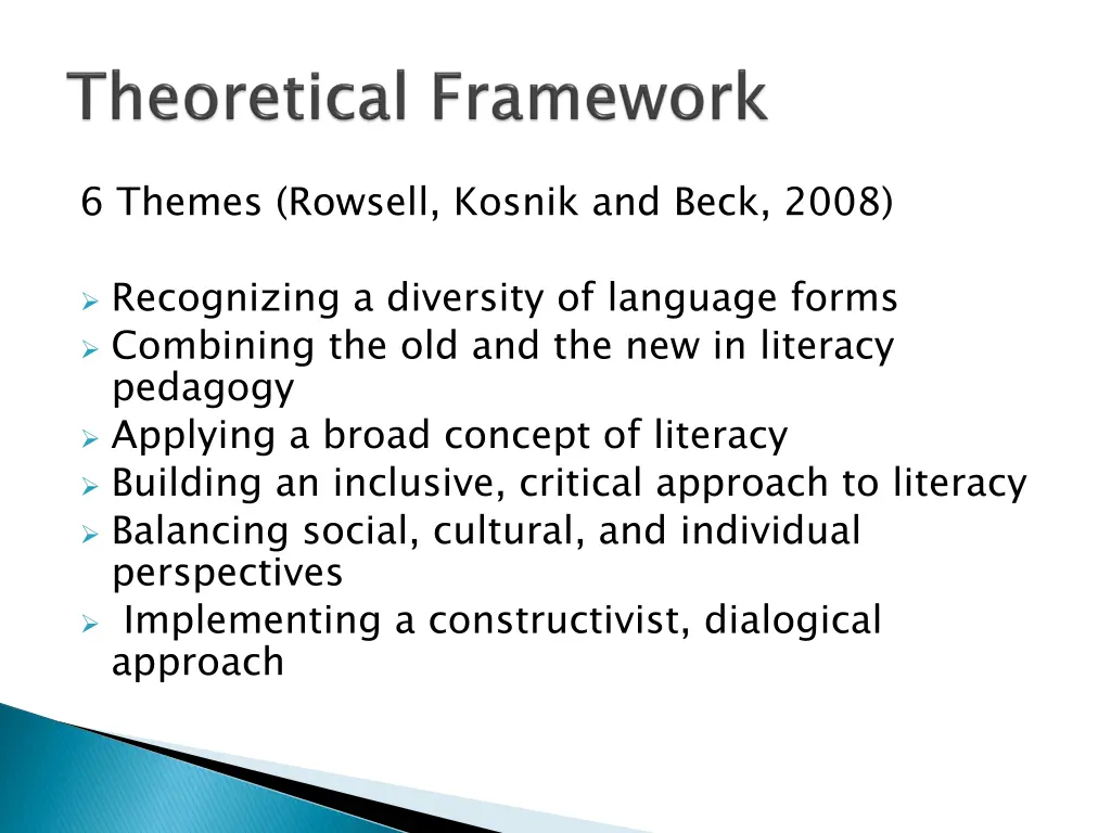 6 themes rowsell kosnik and beck 2008