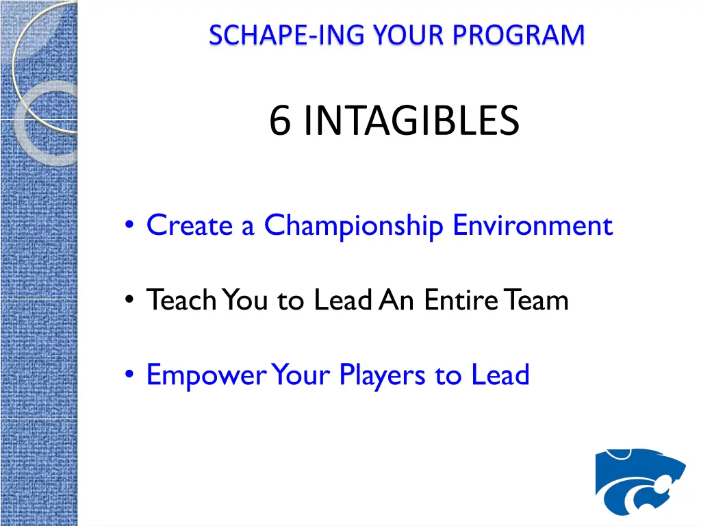 schape ing your program 1