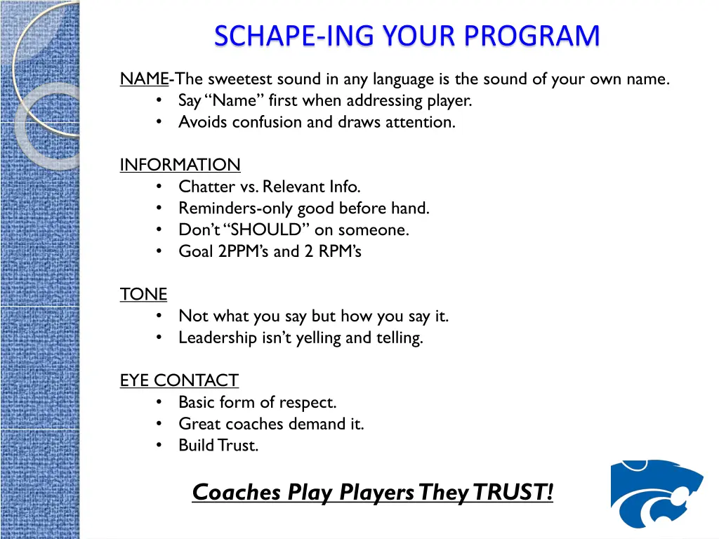 schape ing your program 2