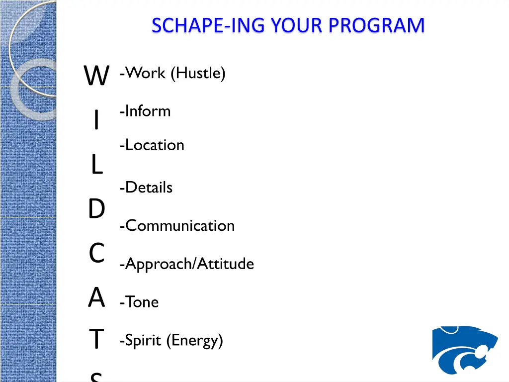 schape ing your program 3