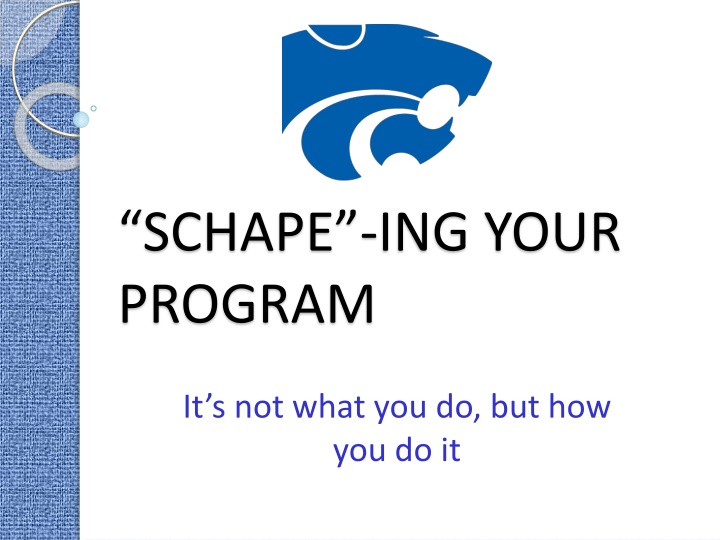 schape ing your program