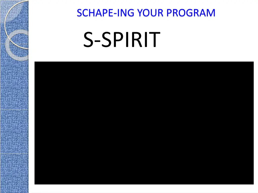 schape ing your program s spirit 1