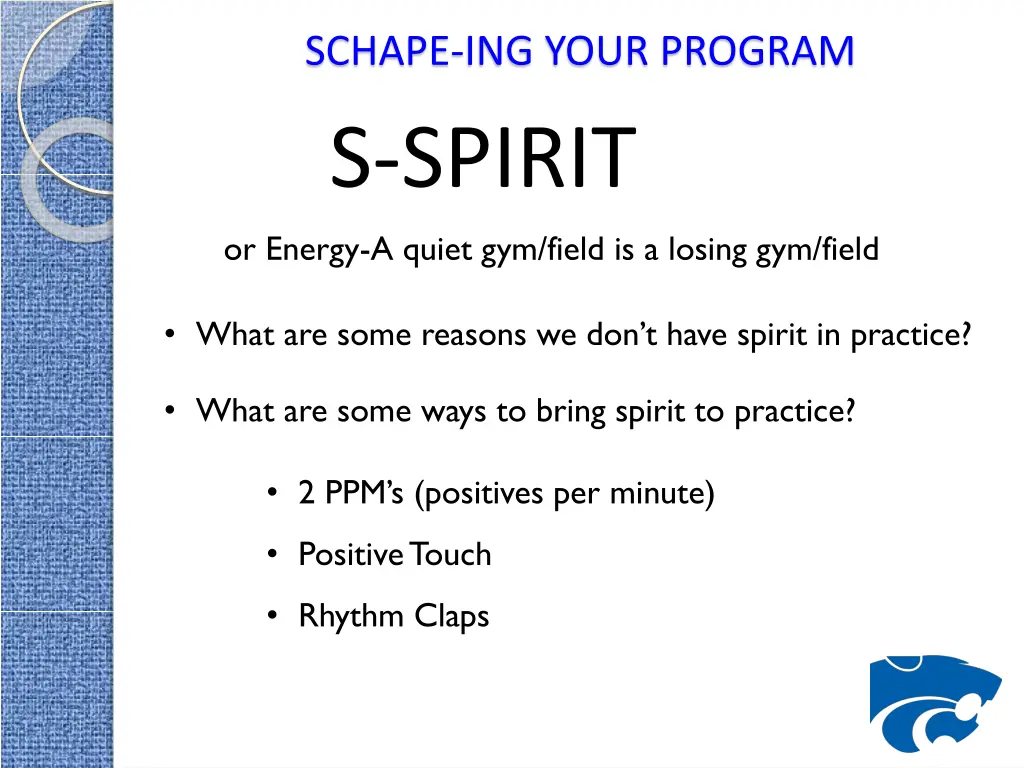 schape ing your program s spirit