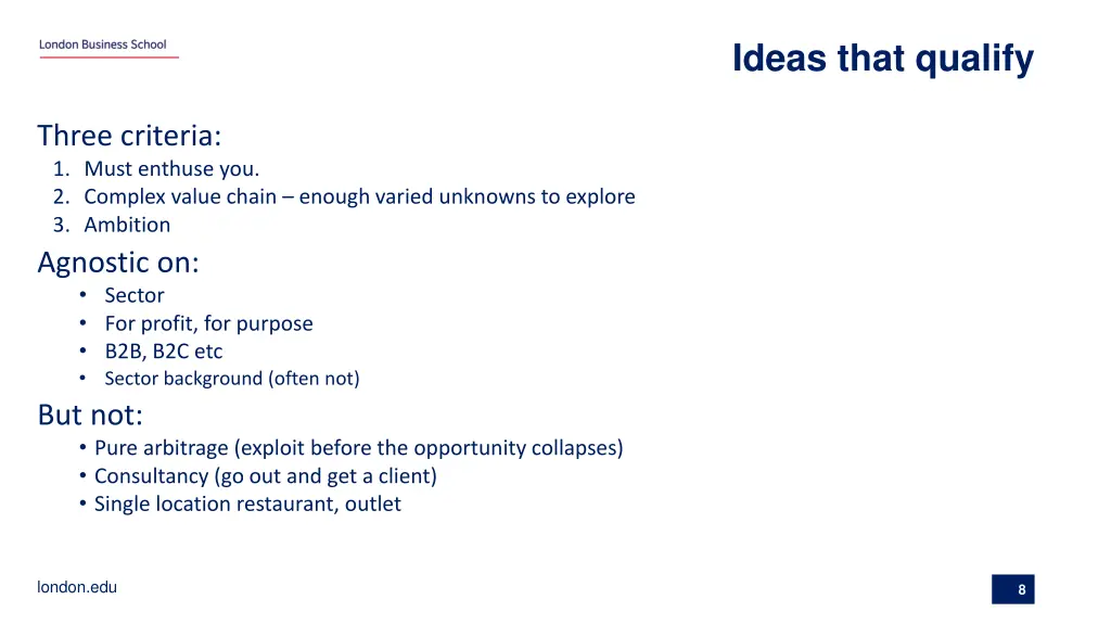 ideas that qualify