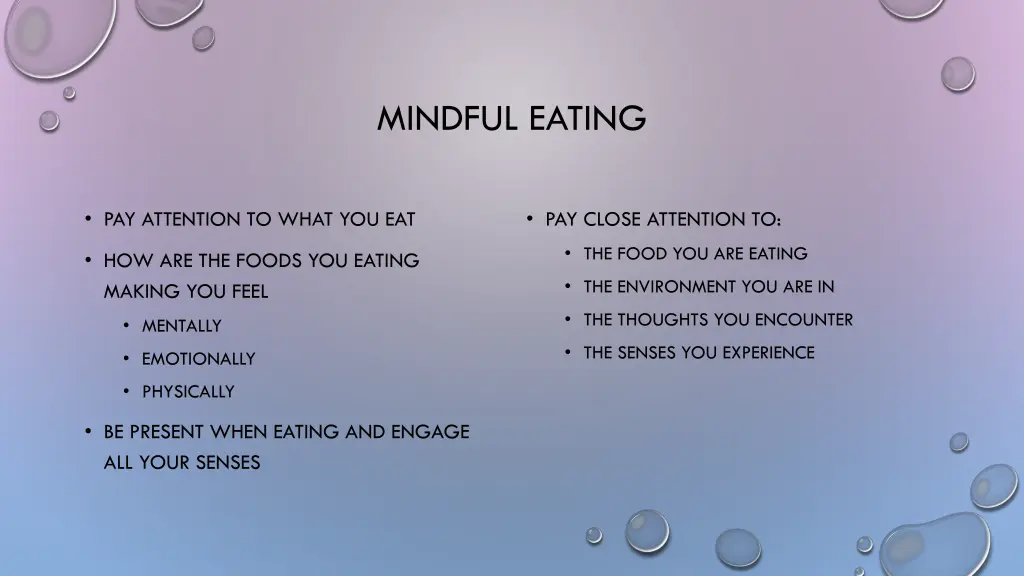 mindful eating