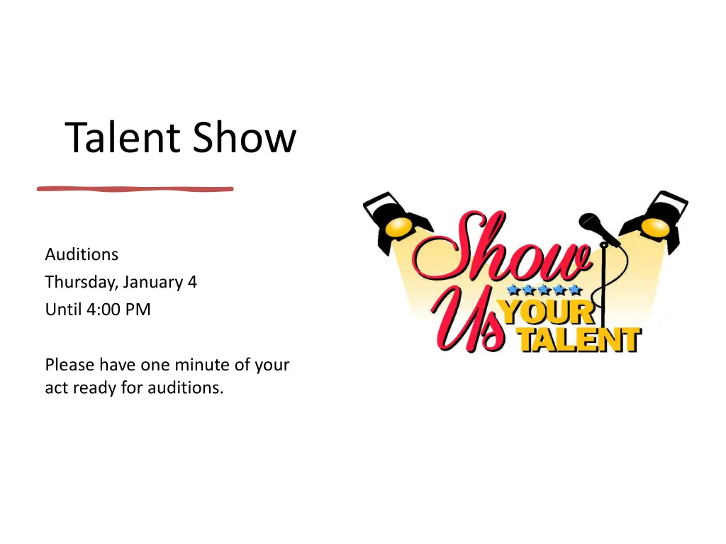 talent show