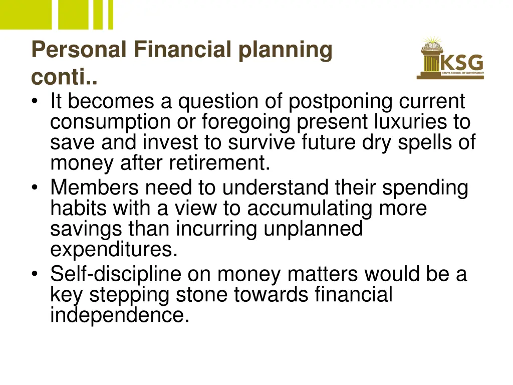 personal financial planning conti it becomes