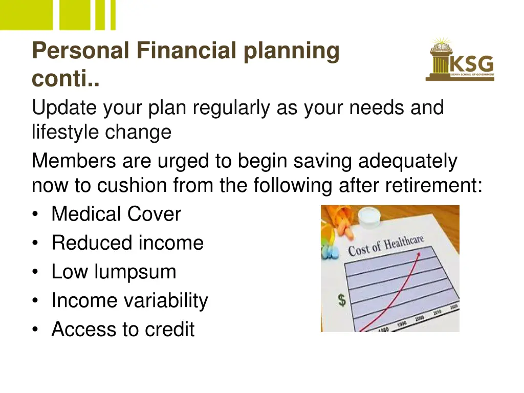 personal financial planning conti update your