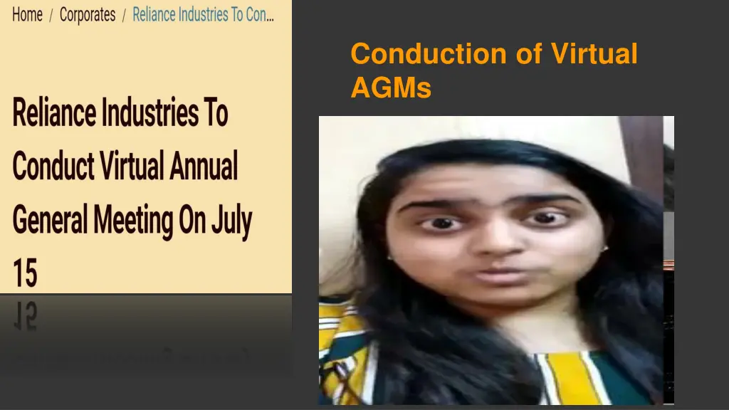 conduction of virtual agms