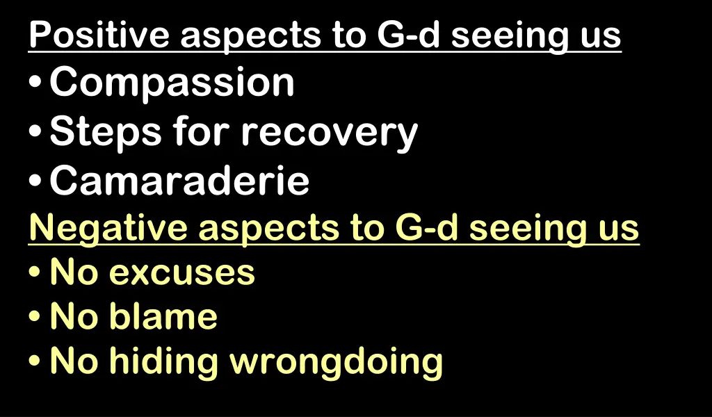 positive aspects to g d seeing us compassion 1