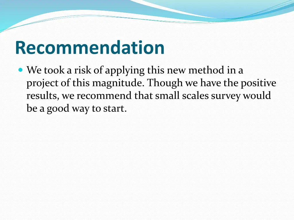 recommendation