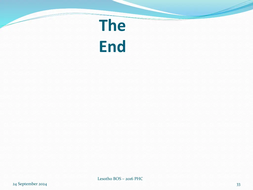 the end