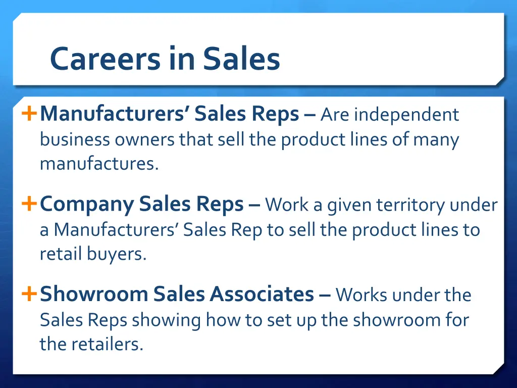 careers in sales 1