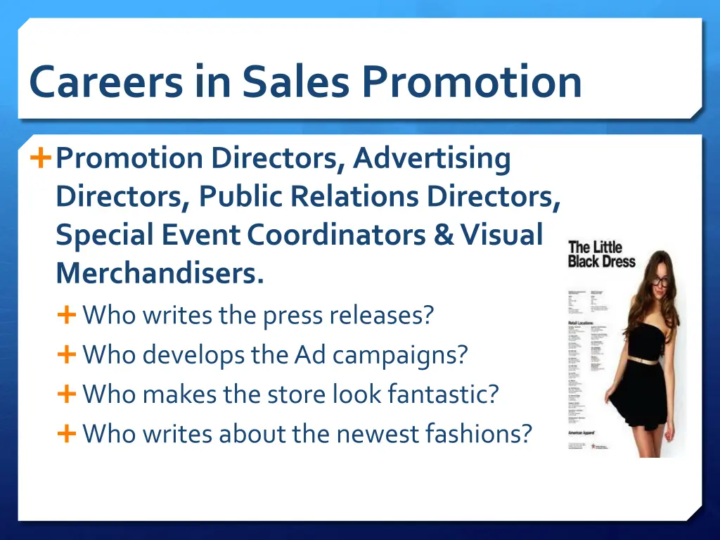 careers in sales promotion